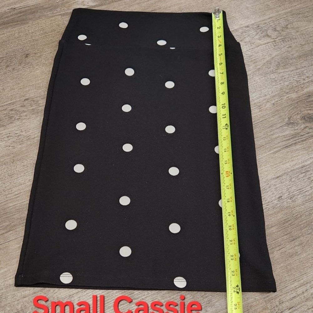 LuLaRoe Black and White Polka Dot Pencil Skirt